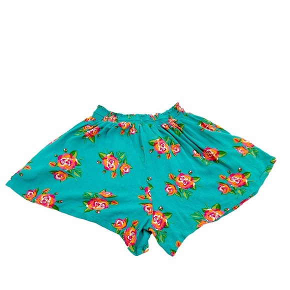 Matilda Jane Size XS Blue Multicolor Floral Tie Waist Long Walk Shorts - Picture 5 of 14